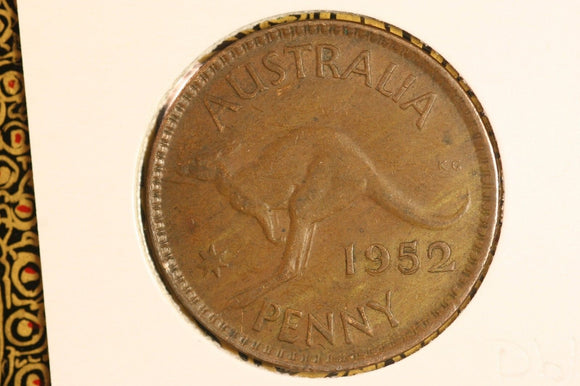 1952 - M - Australia Penny - Date Doubled -