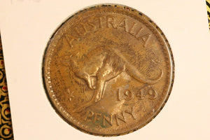 1949 -  Australia Penny - Cleaned - EF