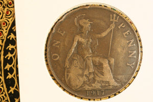 1917 - UK British Penny - aF