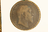 1908 - UK British Penny - F / Spot of Verdigris