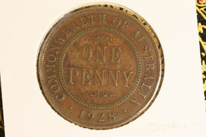 1928 - Australian Penny - Open '8' - Problem Coin