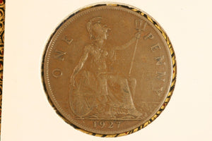 1927 - UK British Penny - gVF