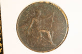 1905 - UK British Penny - aF / Corrosion