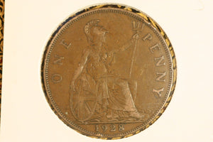 1928 - UK British Penny - VF