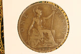 1908 - UK British Penny - aF