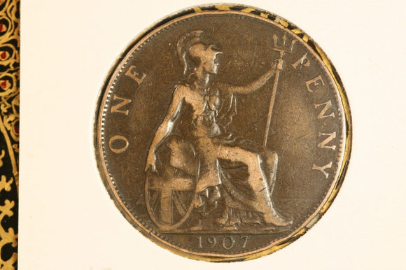 1907 - UK British Penny - aVF