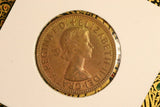 1964 - Australian Halfpenny - Gold Patina - aUNC+