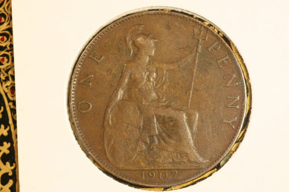 1907 - UK British Penny - aVF