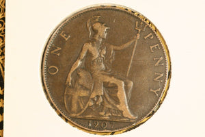 1907 - UK British Penny - VF