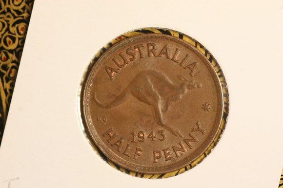 1943 - M - Australian Halfpenny - aEF