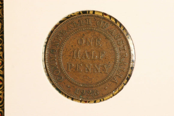 1926 - Australia Halfpenny - Diecrack bet. '2' & '6' (R5) - aF