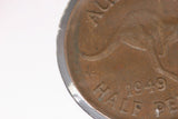 1949 - Australian Halfpenny - Diecracks 'KG' to Tail & Star to 'NY'