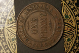 1936 - Australia Penny - VF - Major Pealing Error by King's Face