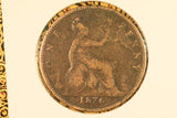 1876 - H - UK British Penny - aF.