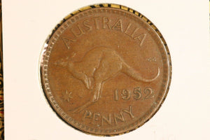 1952 - M - Australia Penny - Date Doubled - gF