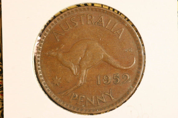 1952 - M - Australia Penny - Date Doubled - gF