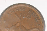 1955 - Australia Halfpenny - First '5' Doubled - VF