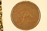 1943 - Y. - Australia Penny - Pealing Error on Bust - gF