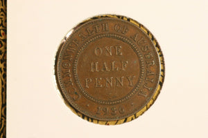 1936 - Australia Halfpenny - gF