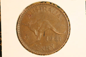 1951 - M - Australia Penny - '9' Doubled (R5) - aVF