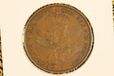 1933 - Australia Penny - Pealing Error across Bust  - VF / Verdigris