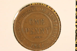 1922 - L - Australia Penny -  gF