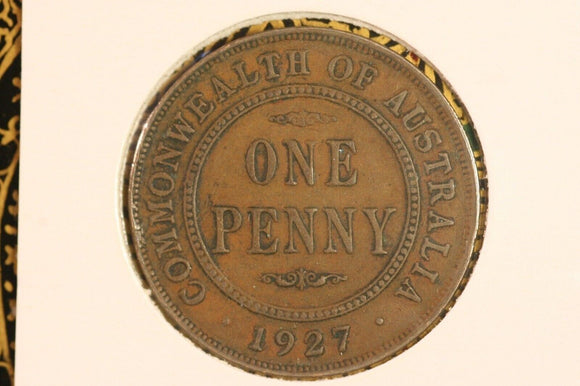 1927 - L - Australia Penny - VF / Grotty