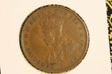 1927 - L - Australian Penny - Diecrack thru GEORGIVS - aF