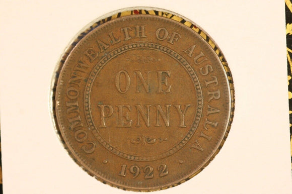 1922 - I - Australian Penny -  aF