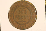 1928 - Australia Penny - Open '8' '2' ' 'OMN' and 'GEORG' - VF / Grotty