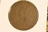 1928 - Australia Penny - Open '8' '2' ' 'OMN' and 'GEORG' - VF / Grotty