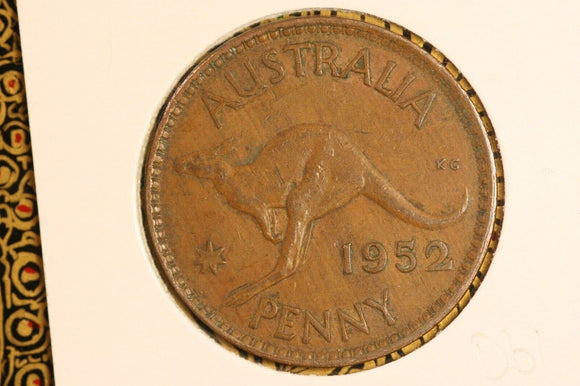 1952 - Australian Penny - Date Doubled - gF / Grotty