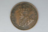 1933 - Australia Penny - Overdate - F / Some Corrosion