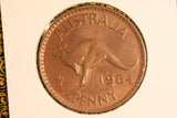 1964 - M - Australian Penny - Great Patina - aUNC