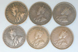 Australia Penny * 6 Coins - 1912 * 3, 1913 * 3 - aVG