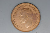 1947 - Y. - Australia Penny - Dot at Forehead (R6) - VF / Cleaned