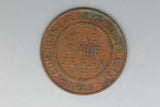 1925 - Australia Halfpenny - EF / Problem Coin