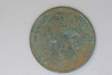 1863 UK British Penny - EF / Corrosion