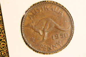 1950 - Y. -  Australia Penny - Light Doubling on '5' and 'P' - EF