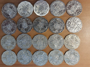 2021 - Australia - 50 Cent Coins * 20 - Coat of Arms - Bulk - aUNC