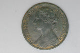 1877 - UK British Penny - Large Date - EF / Some Corrosion