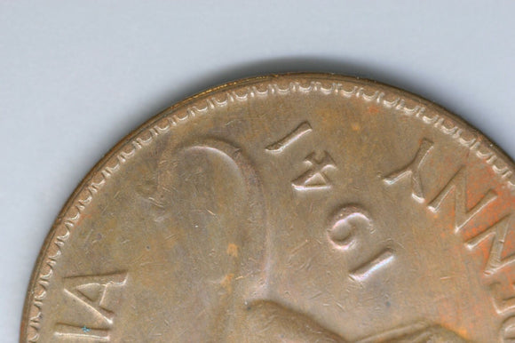 1941 - Y. - Australia Penny - High Dot Y - K.G - VF