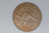 1941 - Y. - Australia Penny - High Dot Y - K.G - VF