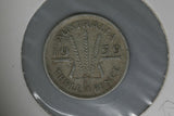 1959 - Australian Threepence - VG - Doubled 'PENCE' & Date - (R5)