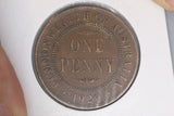 1920 - I - Australian Penny - No Dots - Pealing Error - gF