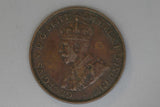 1931 - Australian Halfpenny - gVF / Discoloured / Grotty