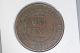 1924 - L - Australian Penny - aF - Diecracks 'F D IND'