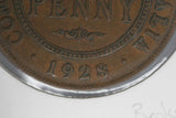 1928 - Australia Penny - Open '2' '8' 'O' 'O' 'D' & Dot before PENNY (R7) - F