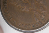 1928  - Australian Penny - aF - Open 2, 8, Dot at Nose & Diecrack Obverse - (R7)