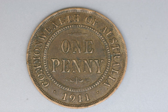 1911 - Australian Penny - aVF / Cleaned